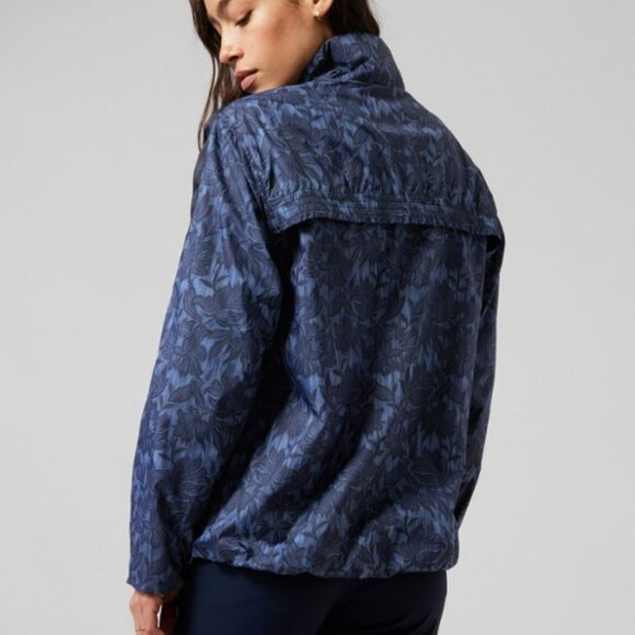 Athleta Sightseer Lace Jacket, Blue/Black, size Large - Picture 2 of 10
